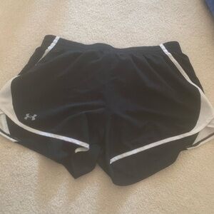 Under Armour Women's Black and White Athletic Shorts